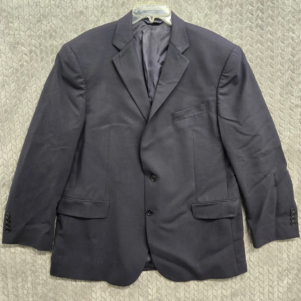 Brooks Brothers 346 Stretch Wool Blazer Jacket Men 46R Modern Business Navy Blue